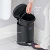 Picture of B&D PEDAL BIN DOME MATT BLACK 5L