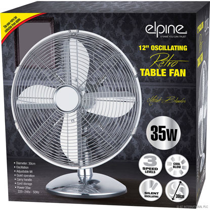 12" (30cm) 35w Retro Oscillating Table Fan