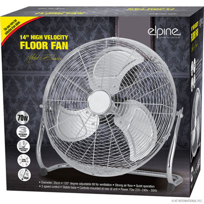 14" (35cm) 70w S/S Floor Fan - 3 Speeds